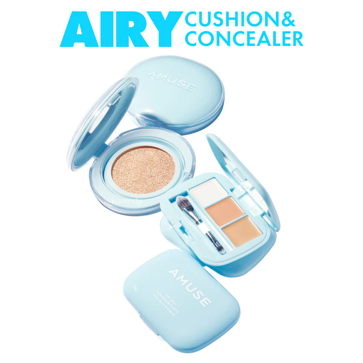 Amuse - Airy Spot Concealer Palette (Uzun Süre Kalıcı Leke ve Koyu Halka Kapatıcı 9 Çeşit Peptitli Aydınlatıcı Palet) (%50 İndirimli) - Image 5