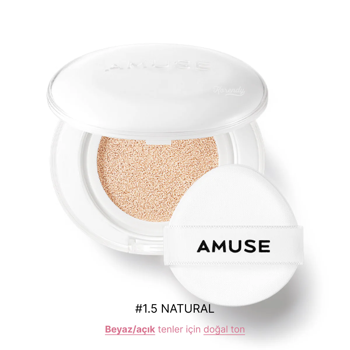 Amuse - Ceramic Skin Perfector SPF 40 PA++ (Seramid ve Peptitli Porselen Cilt Cushion) 15gr (%60 SKT İndirimli) - Image 5