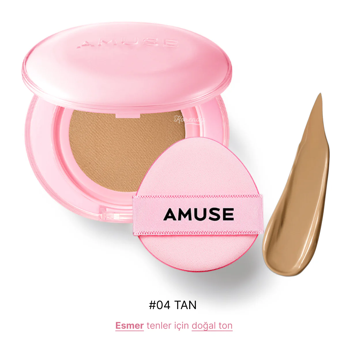 Amuse - Dew Power Vegan Cushion SPF 50+ PA++++ (Centella ve Peptitli Gün Boyu Kalıcı Orta Parlak Bitişli) 15g (%60 SKT İndirimli) - Image 7