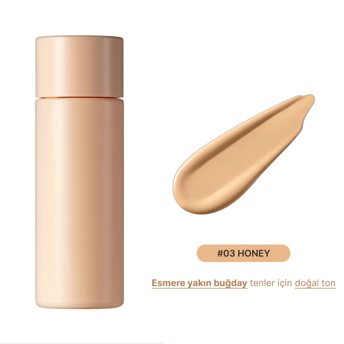 Amuse - (İÇ YEDEK REFILL) Dew Wear Foundation (Kalıcı Parlaklık Etkisi Sunan Doğal Kapatıcı Fondöten) 35ml (%60 SKT İndirimli) - Image 5