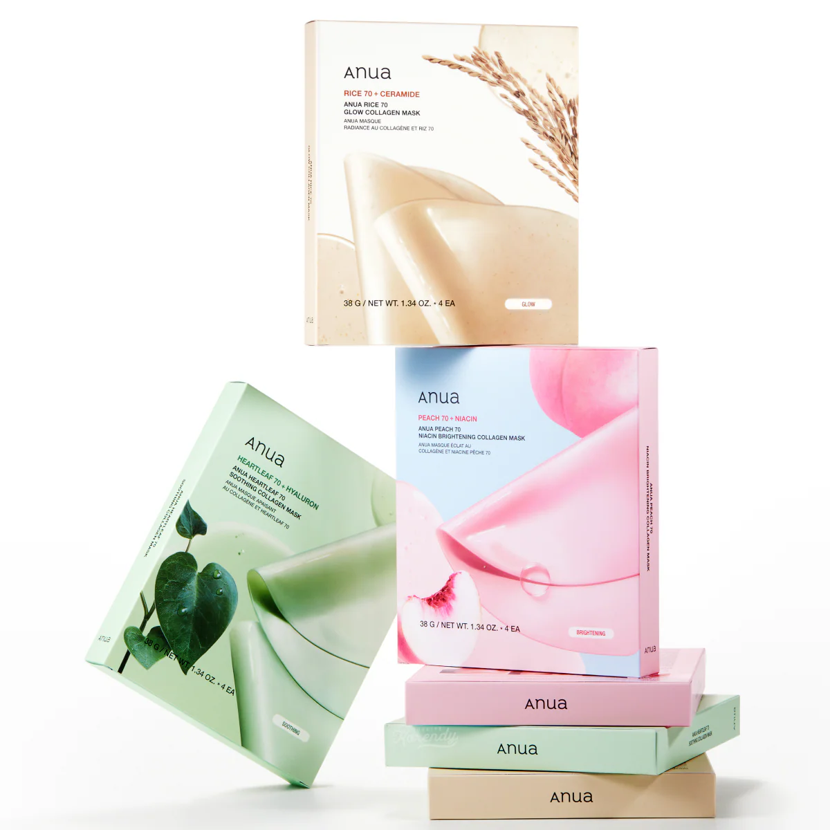 Anua - Collagen Mask * Heartleaf 70 Soothing (Stres Önleyici ve Nemlendirici Kalp Yaprağı Özlü Kolajenli Şeffaflaşan Maske) 4lü - Image 3