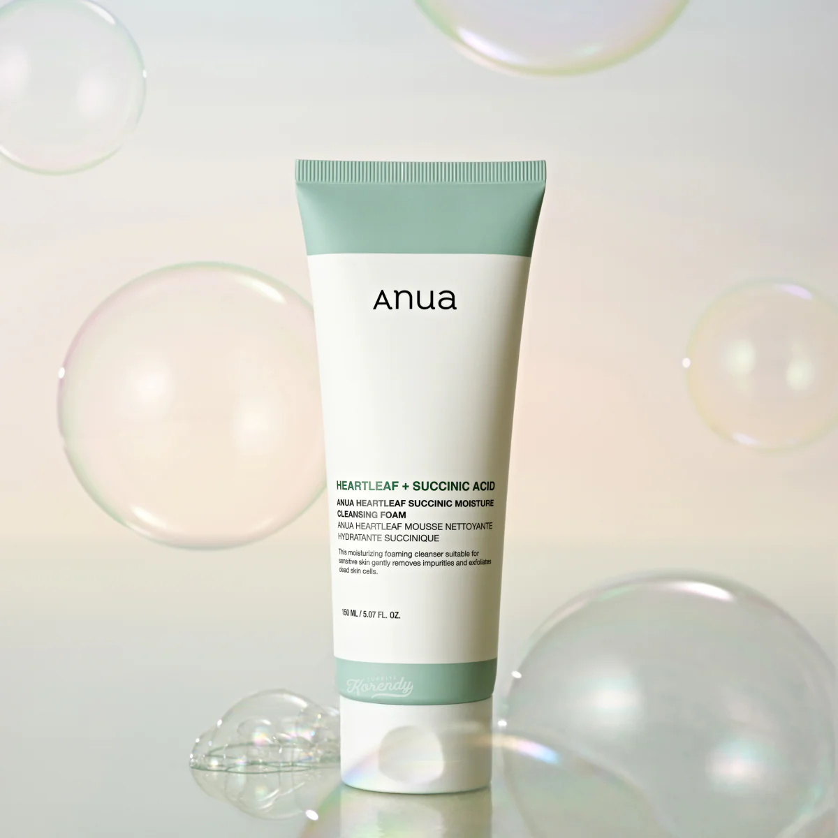 Anua - Heartleaf Succinic Moisture Cleansing Foam (Geniş Gözenek ve Akne Karşıtı Nemlendirici Köpük Temizleyici) 150ml - Image 3