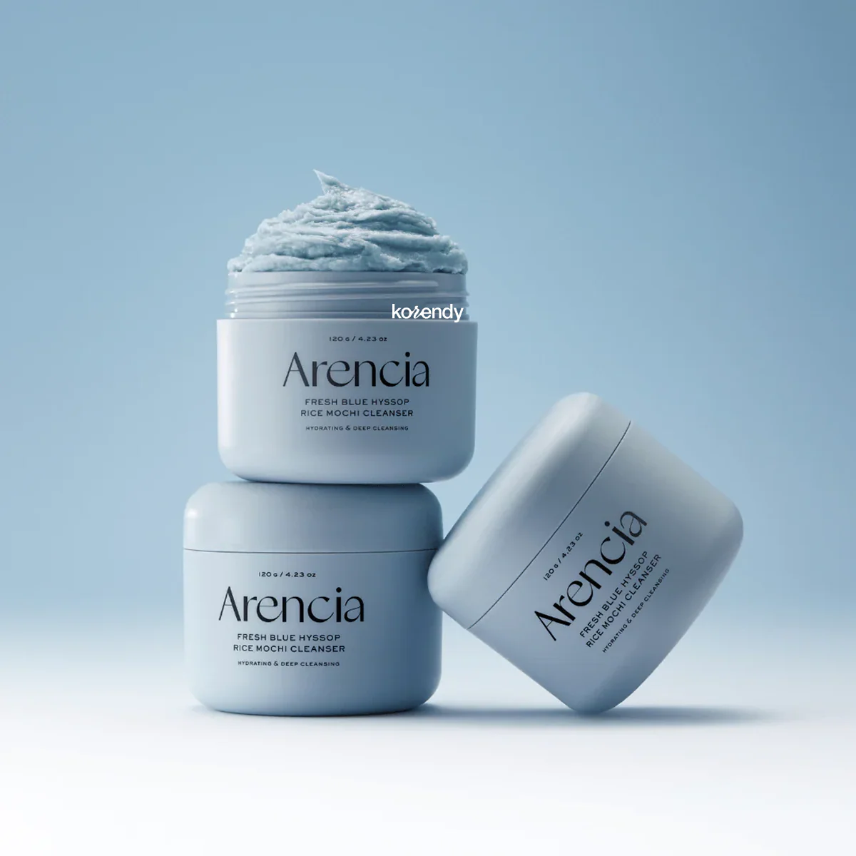 Arencia - Fresh Blue Hyssop Rice Mochi Cleanser (Fazla Sebum ve Yağlı Parlama Önleyici Arındırıcı Pirinç Tozlu 2'si 1 Arada Temizleyici & Maske) 120g - Image 3