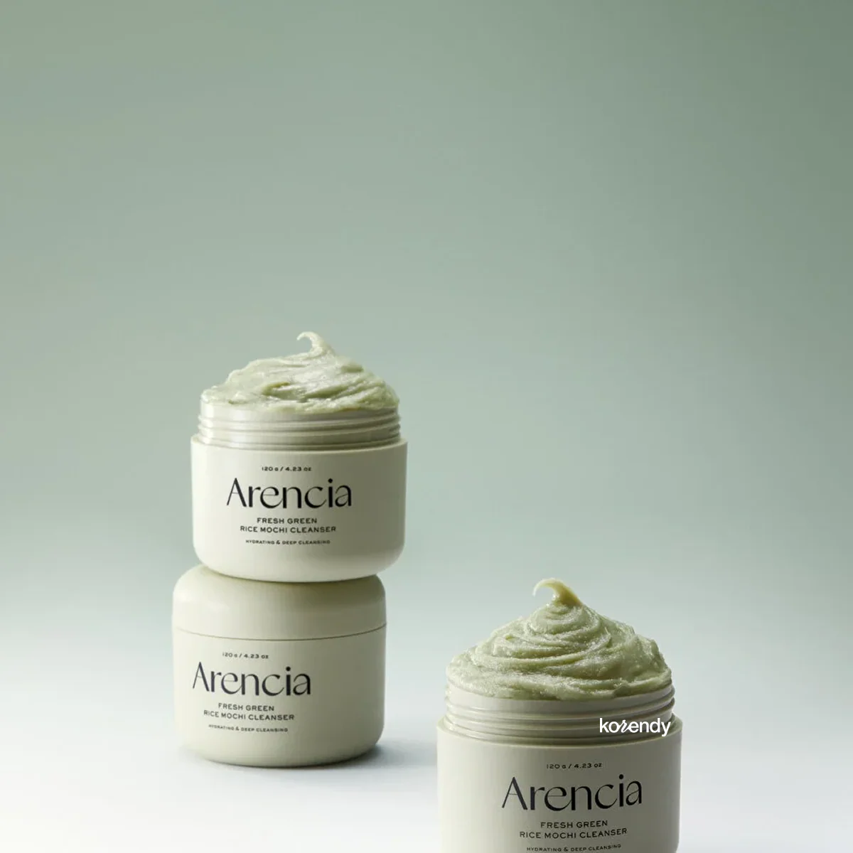 Arencia - Fresh Green Rice Mochi Cleanser (Gözenek Arındırıcı Siyah & Beyaz Nokta Önleyici Pirinç Tozlu 2'si 1 Arada Temizleyici & Maske) 120g - Image 3
