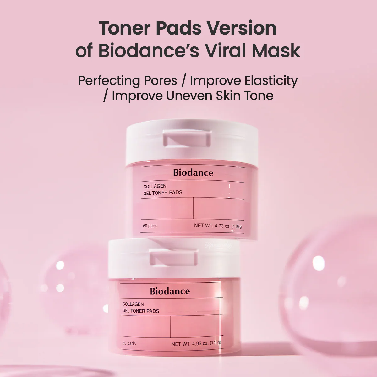 Biodance - Collagen Gel Toner Pads (Geniş Gözenek Karşıtı Kolajen Sulu Jel Toner Ped) 60lı - Image 3