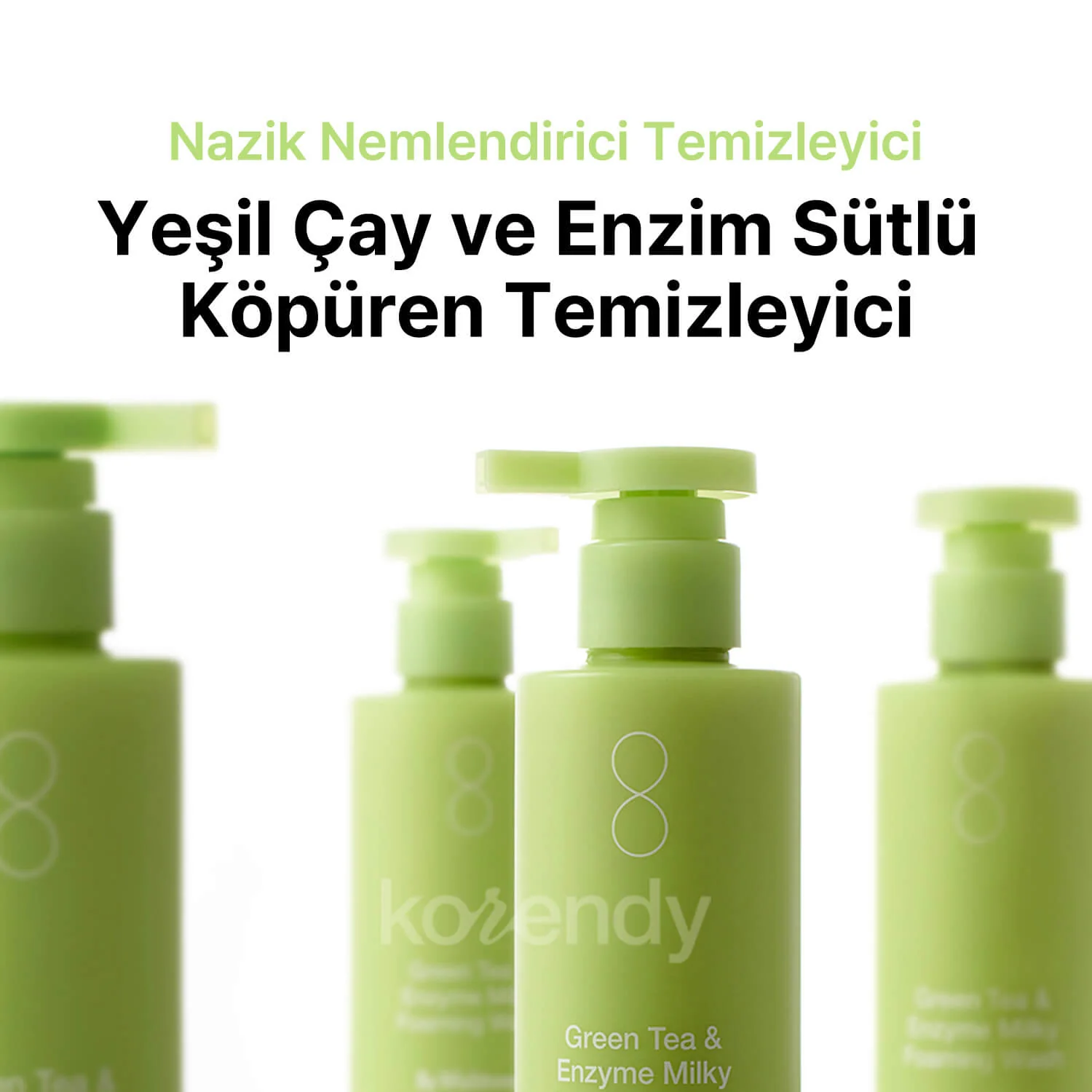 By Wishtrend - Green Tea & Enzyme Milky Foaming Wash (Yeşil Çaylı Tahıl Sütlü Nemlendirici Nazik Köpük Temizleyici) 140ml - Image 3