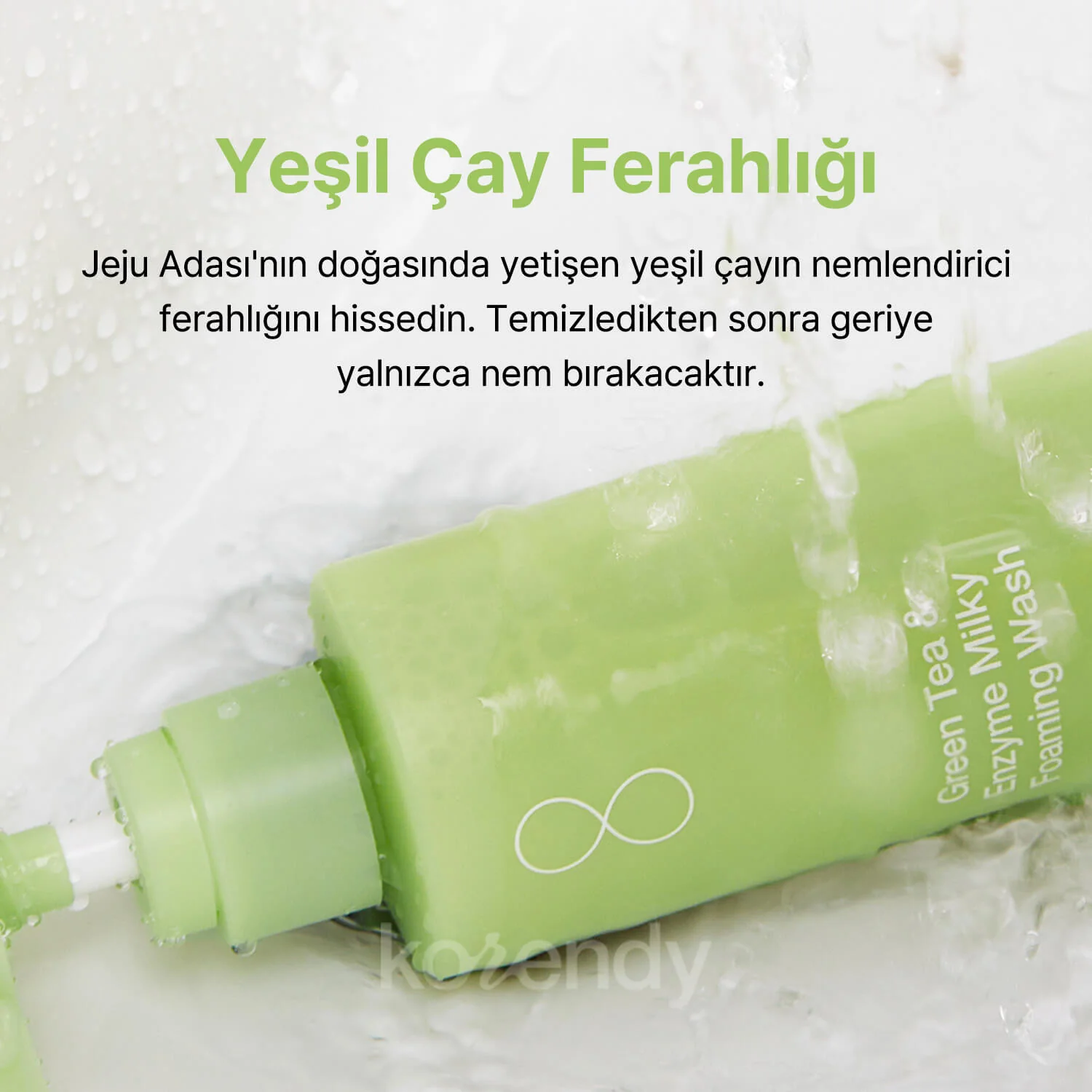 By Wishtrend - Green Tea & Enzyme Milky Foaming Wash (Yeşil Çaylı Tahıl Sütlü Nemlendirici Nazik Köpük Temizleyici) 140ml - Image 4