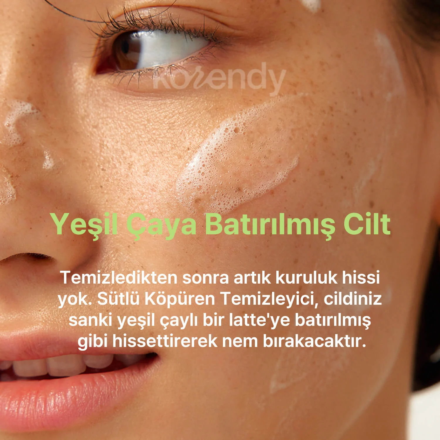 By Wishtrend - Green Tea & Enzyme Milky Foaming Wash (Yeşil Çaylı Tahıl Sütlü Nemlendirici Nazik Köpük Temizleyici) 140ml - Image 6