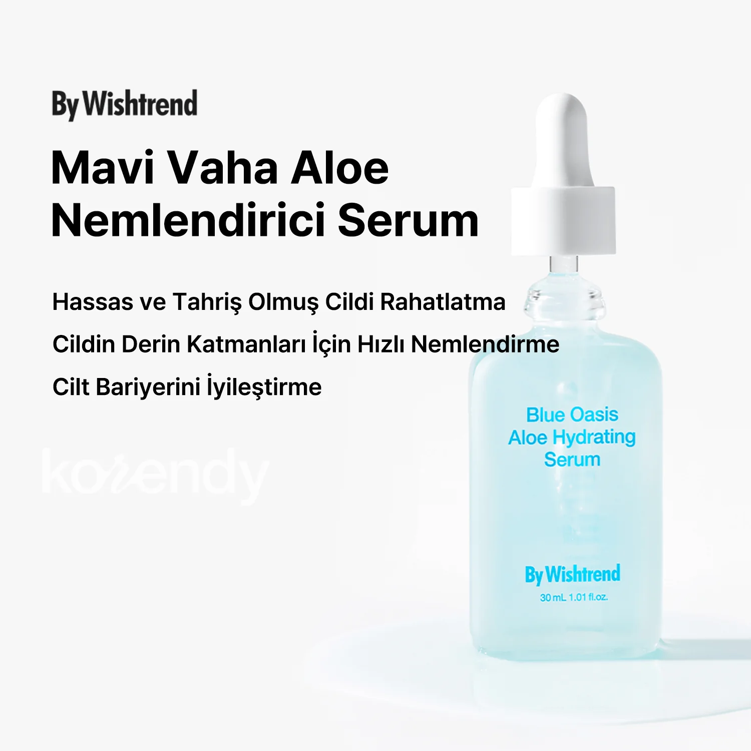 By Wishtrend - Blue Oasis Aloe Hydrating Serum (Hidrasyon Nem Ampulü) 30ml - Image 4