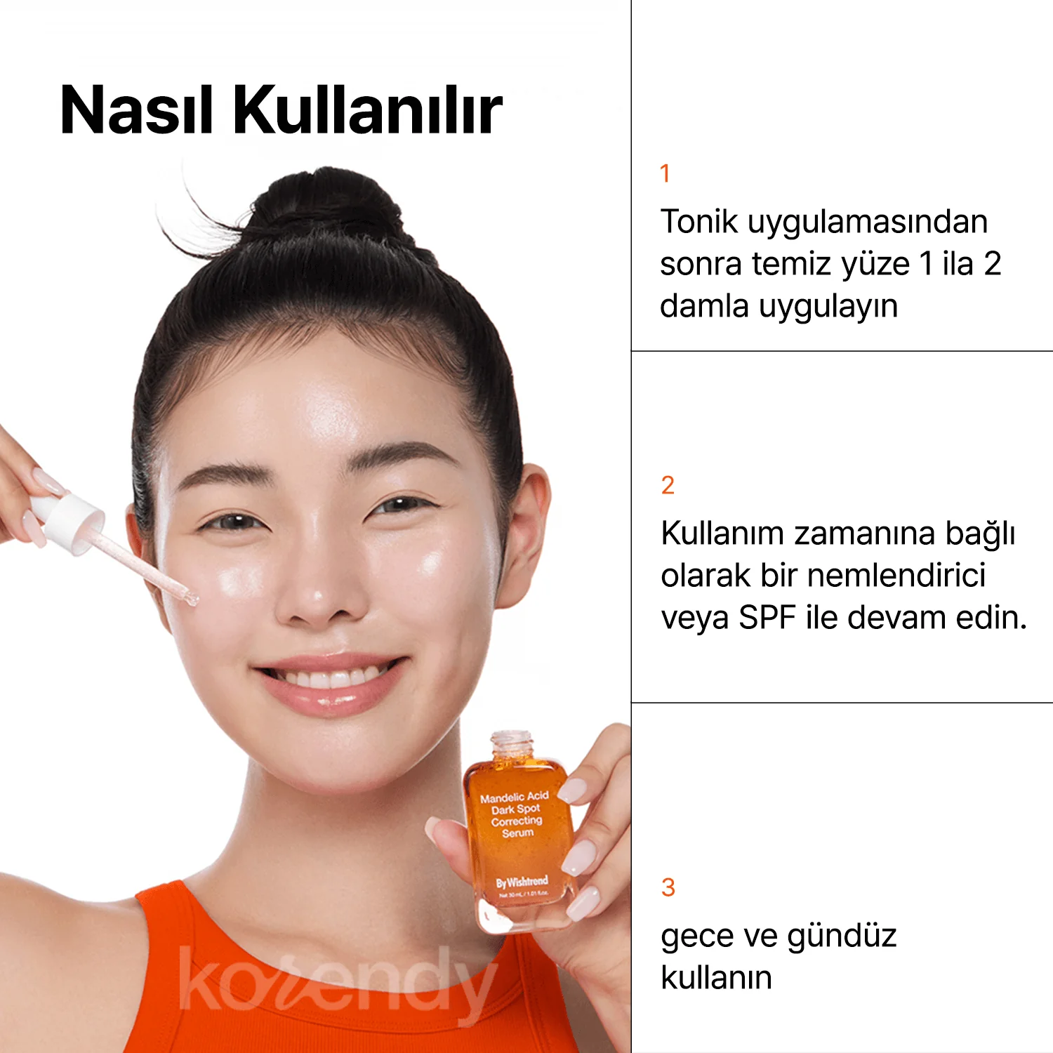 By Wishtrend  - Mandelic Acid Dark Spot Correcting Serum (Kırmızı, Kahverengi ve Sarı Leke Önleyici ve Parlatıcı Mandelik Asitli Serum) 30ml - Image 12