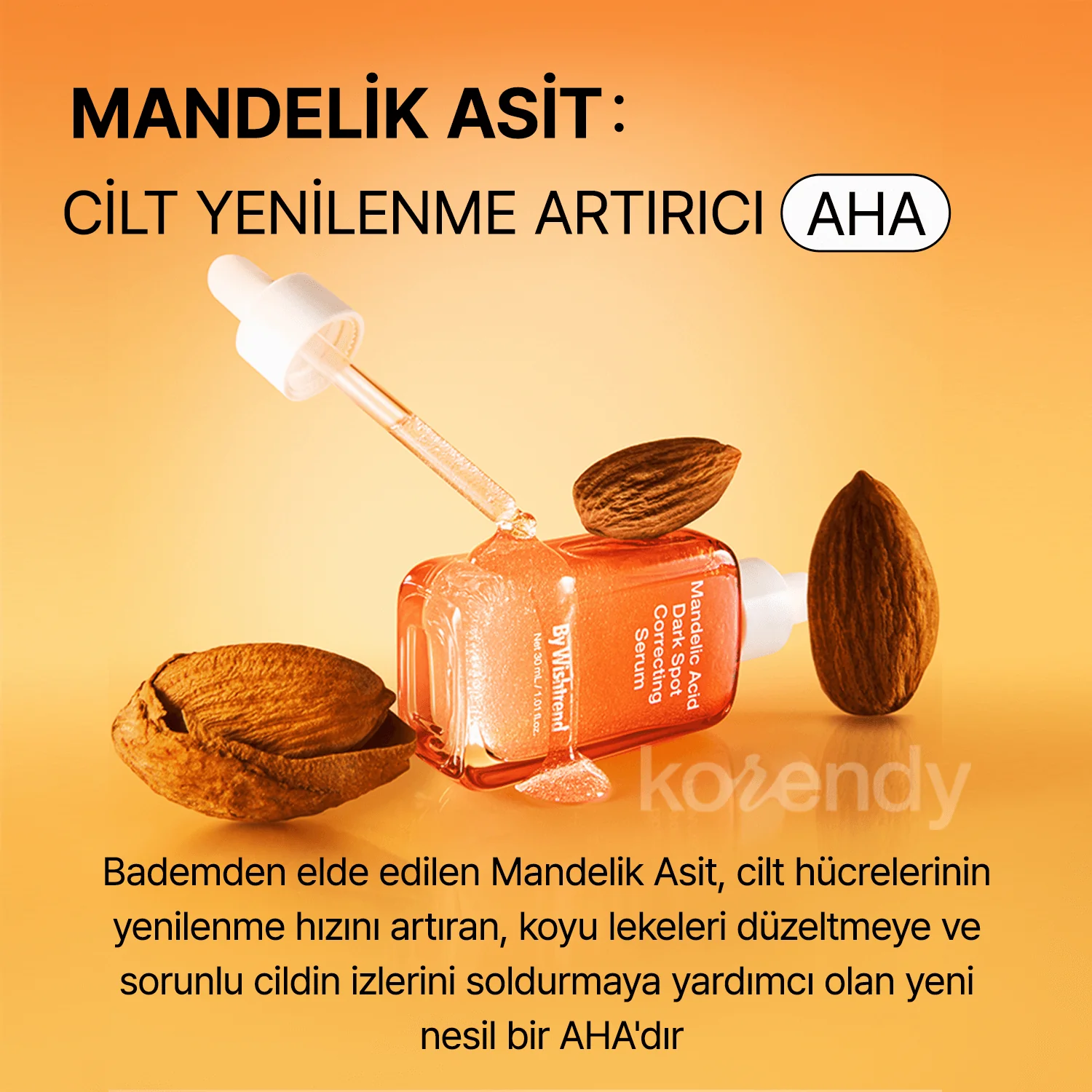 By Wishtrend  - Mandelic Acid Dark Spot Correcting Serum (Kırmızı, Kahverengi ve Sarı Leke Önleyici ve Parlatıcı Mandelik Asitli Serum) 30ml - Image 5