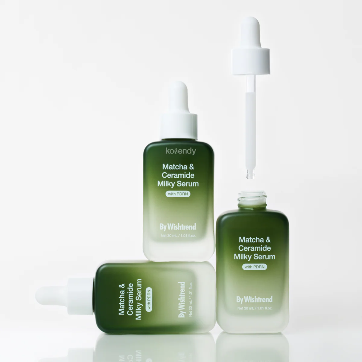 By Wishtrend  - Matcha & Ceramide Milky Serum (Bariyer Koruyucu ve Nemlendirici Yeşil Çay PDRN'li Süt Dokulu Serum) 30ml - Image 3