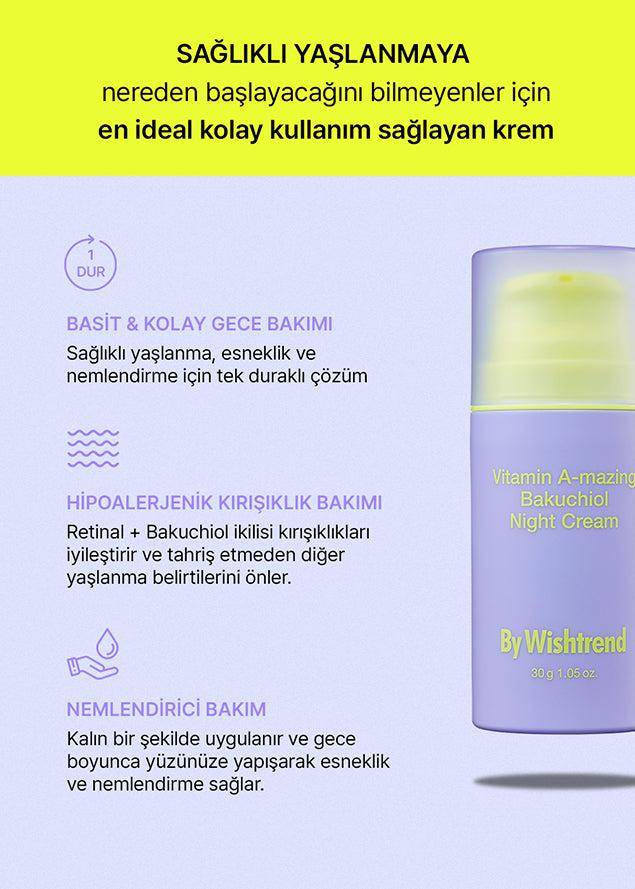 By Wishtrend - Vitamin A-mazing Bakuchiol Night Cream (%0.03 Retinal Gece Kremi) - Image 11