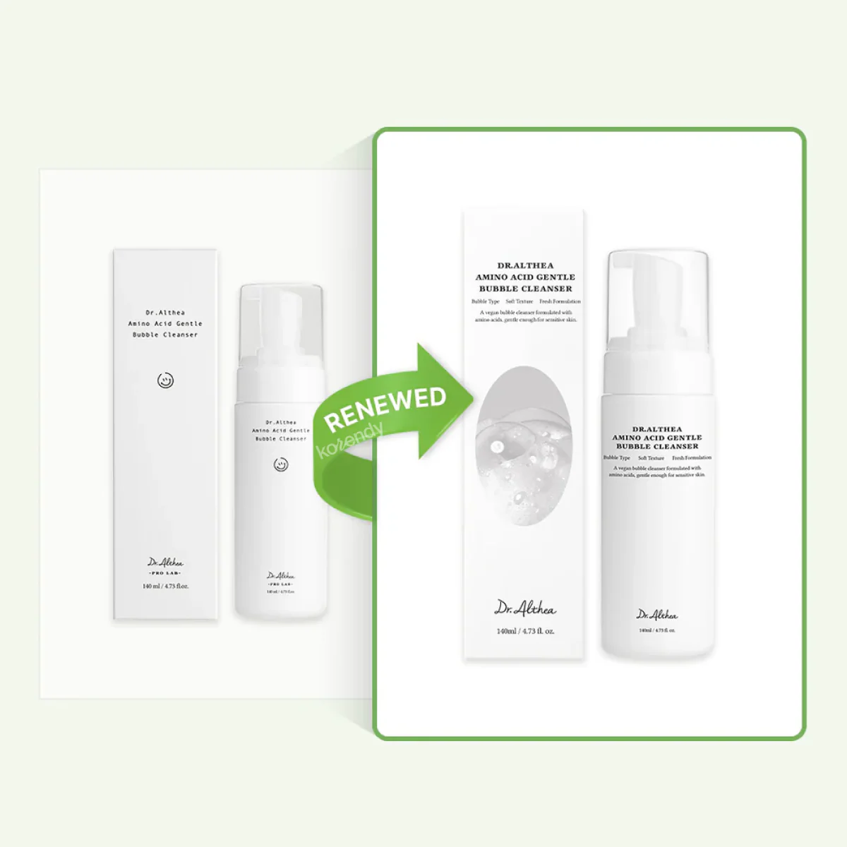 Dr. Althea - Amino Acid Gentle Bubble Cleanser (Gözenek Arındırıcı 17 Çeşit Aminoasitli Köpük Temizleyici) 140ml - Image 3