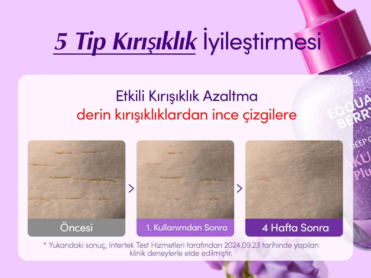 Eqqualberry - Bakuchiol Plumping Serum (Kırışıklık ve Geniş Gözenek Önleyici 13 Çeşit Peptitli Bakuchiol Serumu) 30ml (%25 İndirimli) - Image 8