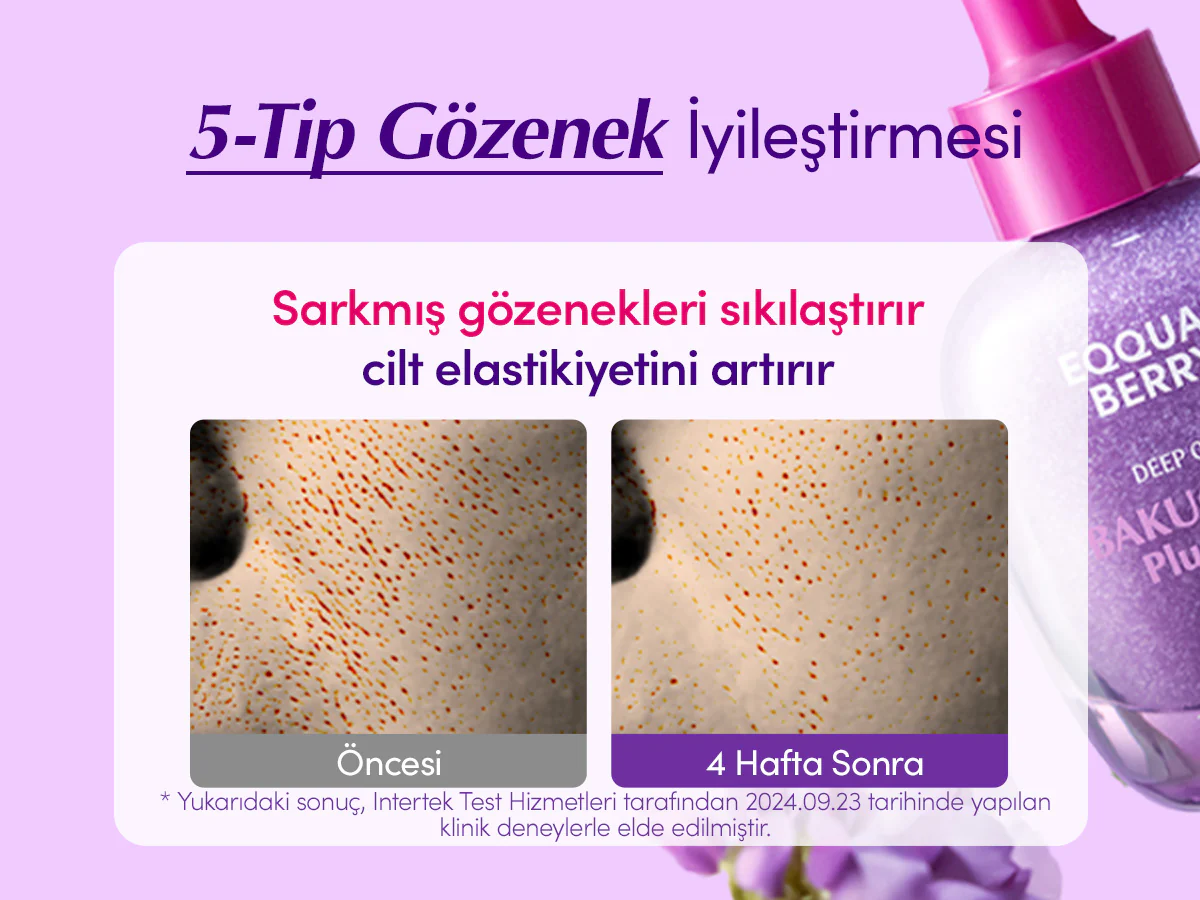 Eqqualberry - Bakuchiol Plumping Serum (Kırışıklık ve Geniş Gözenek Önleyici 13 Çeşit Peptitli Bakuchiol Serumu) 30ml (%25 İndirimli) - Image 9