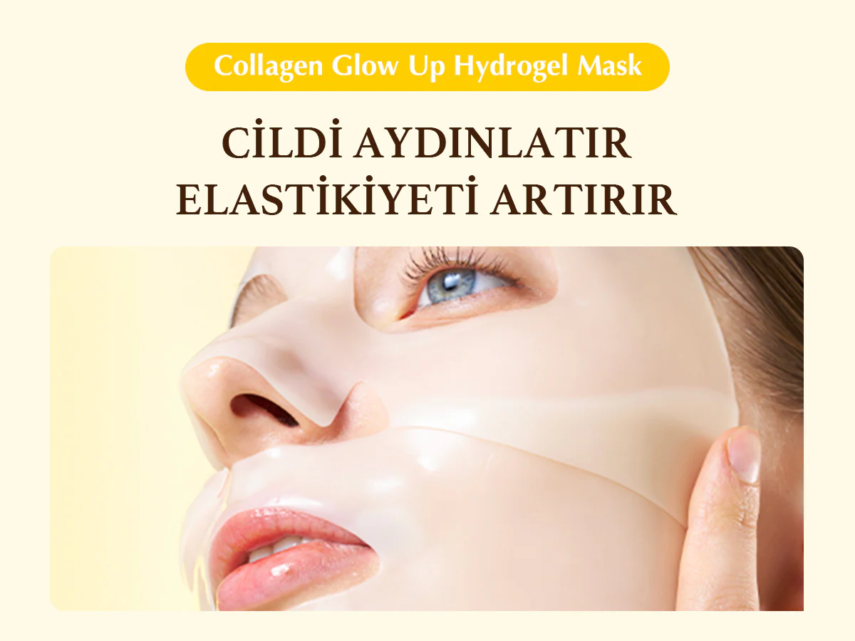 Eqqualberry - Collagen Glow up Hydrogel Mask (4'lü) (Leke Önleyici ve Parlatıcı Kolajenli ve Glutatyonlu Şeffaflaşan Maske) - Image 4