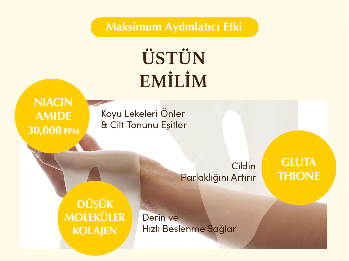 Eqqualberry - Collagen Glow up Hydrogel Mask (4'lü) (Leke Önleyici ve Parlatıcı Kolajenli ve Glutatyonlu Şeffaflaşan Maske) - Image 5