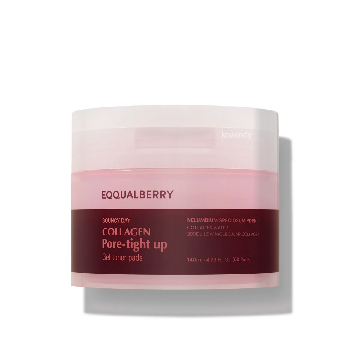 Eqqualberry - Collagen Pore Tight Up Gel Toner 60'lı Pad (Gözenek Önleyici ve Elastikiyet Koruyucu Kolajenli Jel Ped) 140ml