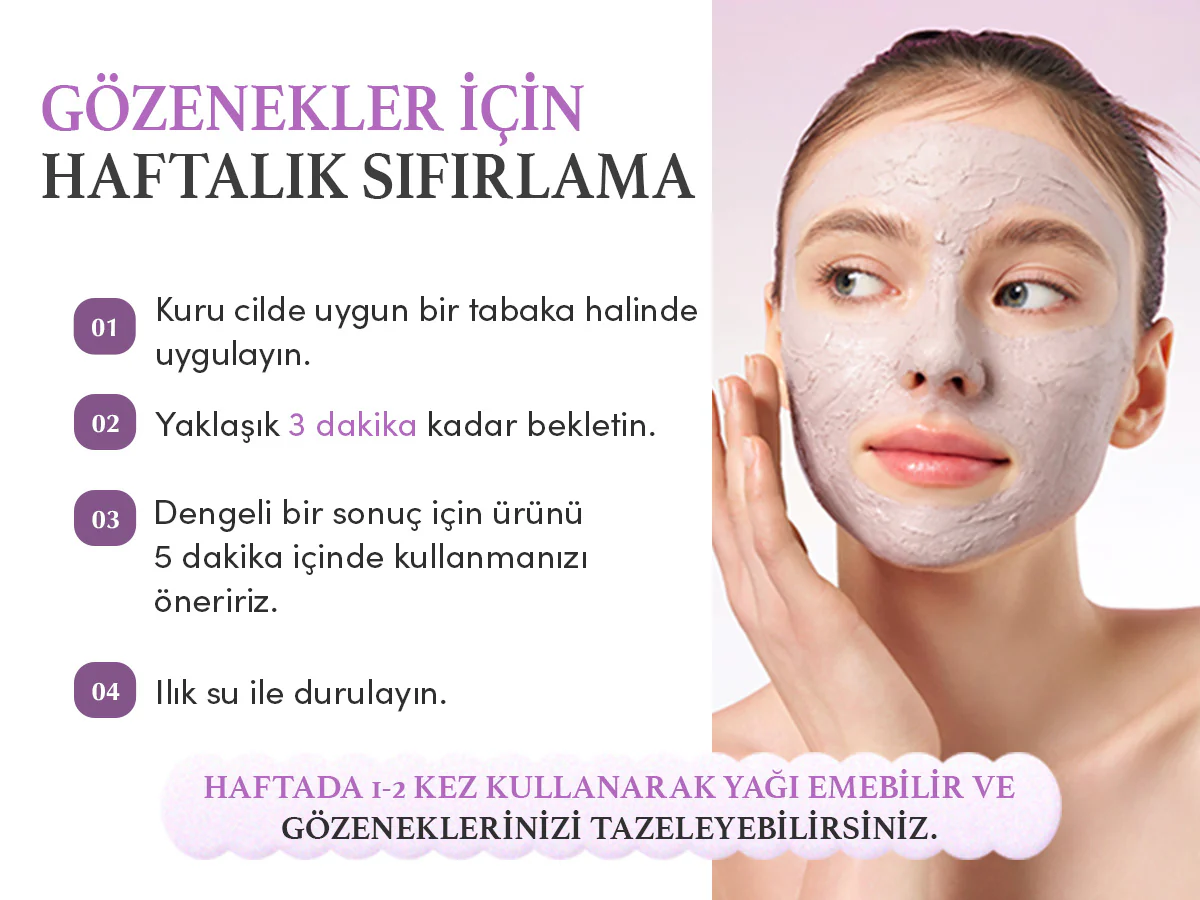Eqqualberry - Purple Rice Pore Purifying Pack Cleanser (Geniş Gözenek Önleyici ve Ölü Deri Arındırıcı Mor Pirinçli Temizleyici) 130gr - Image 5