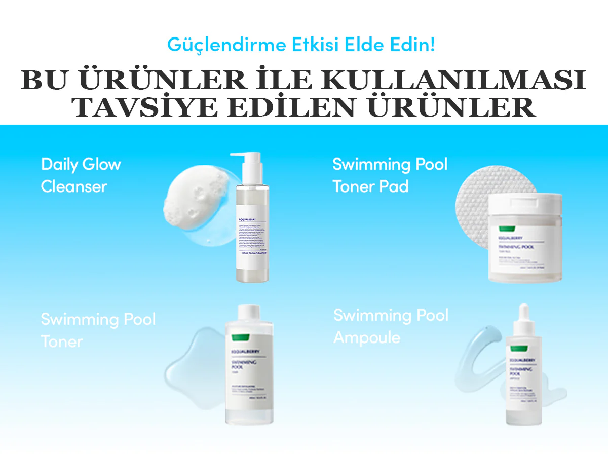 Eqqualberry - Swimming Pool Ampoule (Yoğun Hidrasyon Verici ve Geniş Gözenek Önleyici 8 Hyaluronik Asitli Ampul) 50ml - Image 8