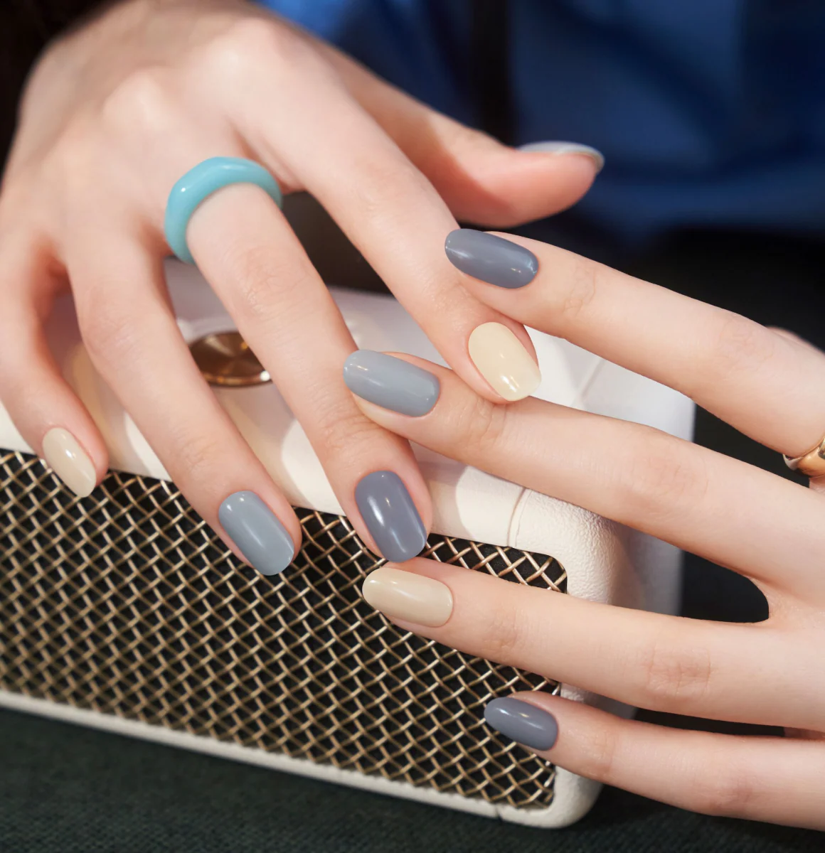 Gelato Factory - Solar Cured Gel Nail #NB*001 Blue Mellow * Jel Oje Bantı Takma Tırnak 26'lı EL için - Image 4