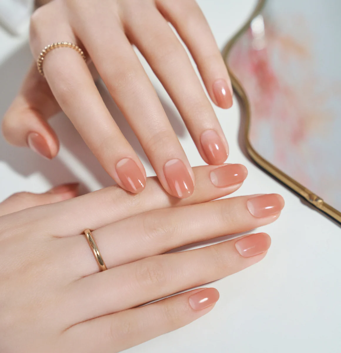 Gelato Factory - Solar Cured Gel Nail #NB*002 Dry Rose Syrup * Jel Oje Bantı Takma Tırnak 26'lı EL için - Image 4