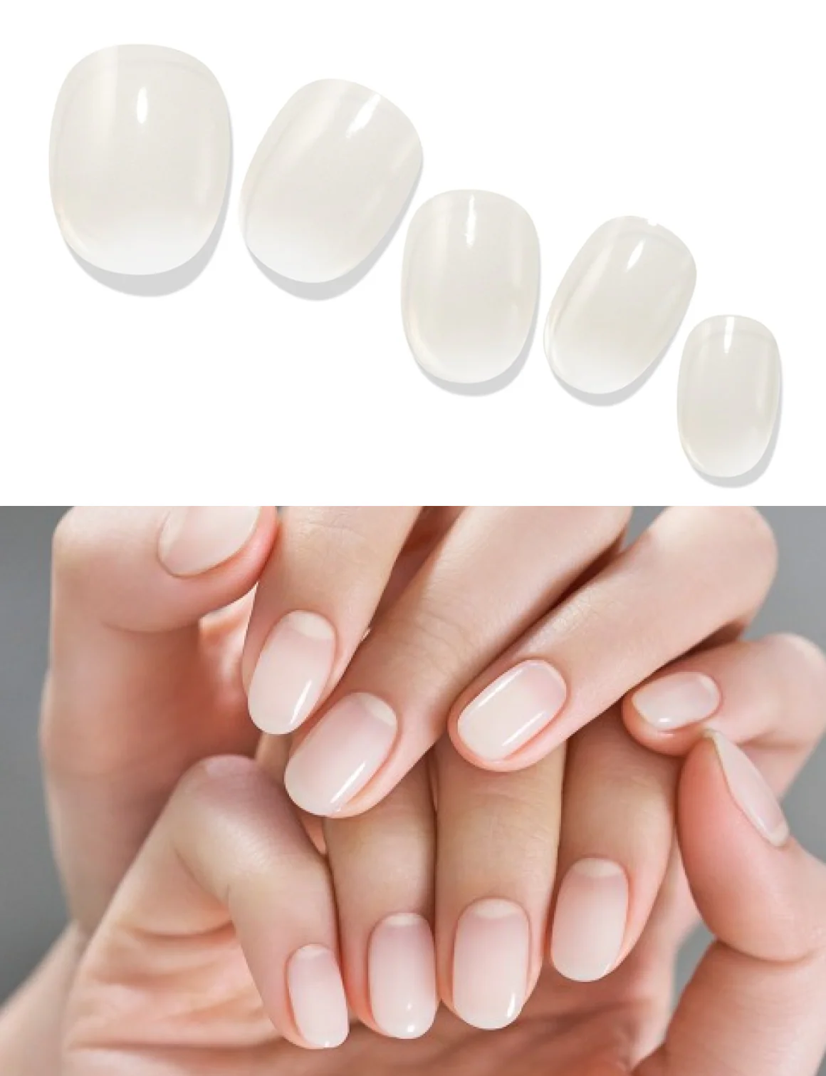 Gelato Factory - Solar Cured Gel Nail #NB*003 Creamy Syrup * Jel Oje Bantı Takma Tırnak 26'lı EL için