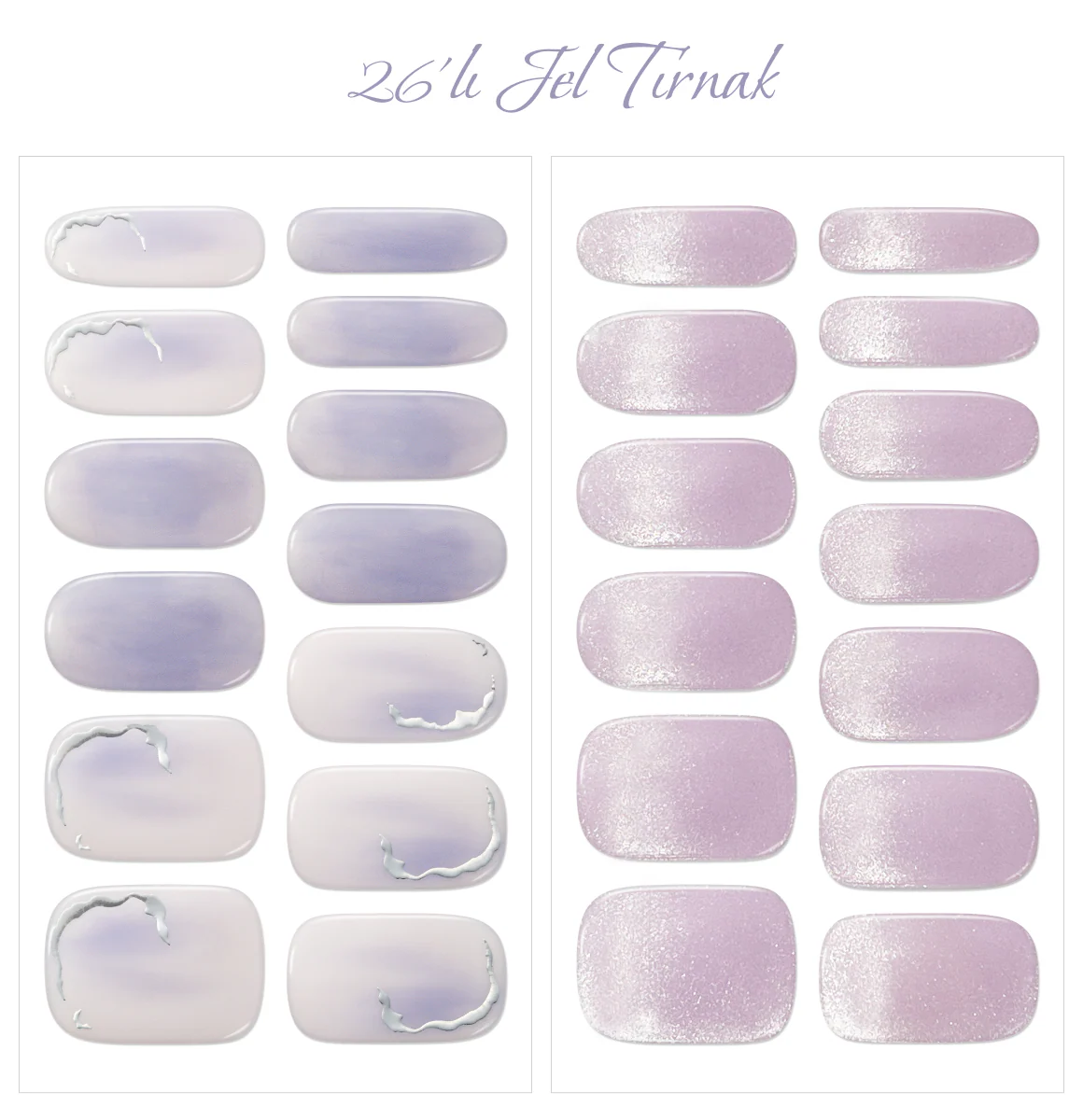 Gelato Factory - Solar Cured Gel Nail #ND*015 Dawn Light * Jel Oje Bantı Takma Tırnak 26'lı EL için - Image 2