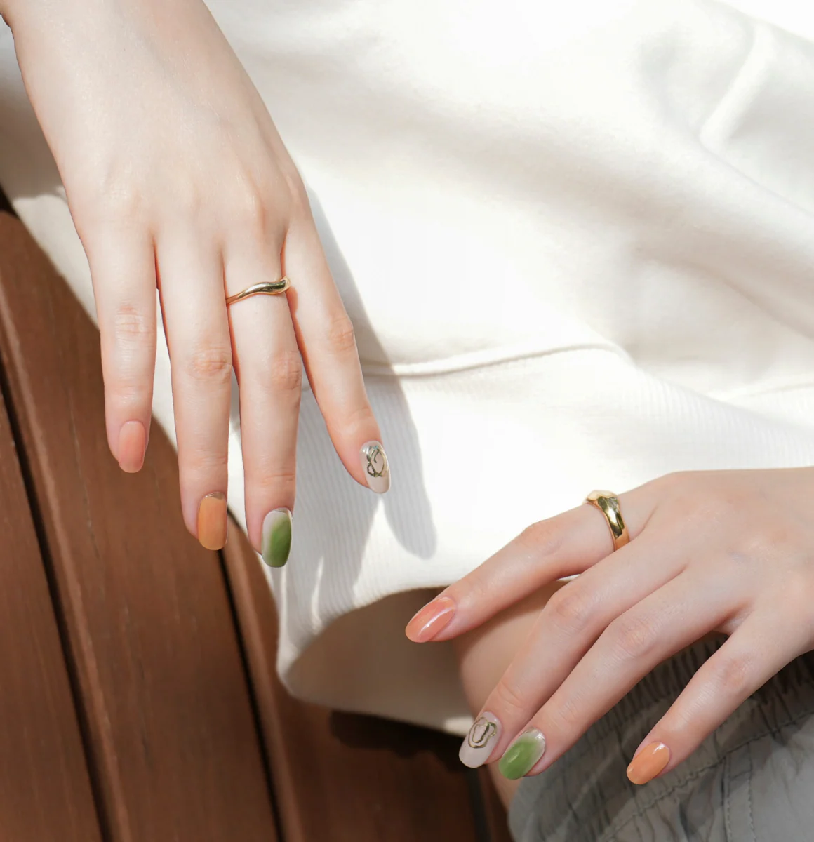 Gelato Factory - Solar Cured Gel Nail #ND*018 Golden Guava * Jel Oje Bantı Takma Tırnak 26'lı EL için - Image 3