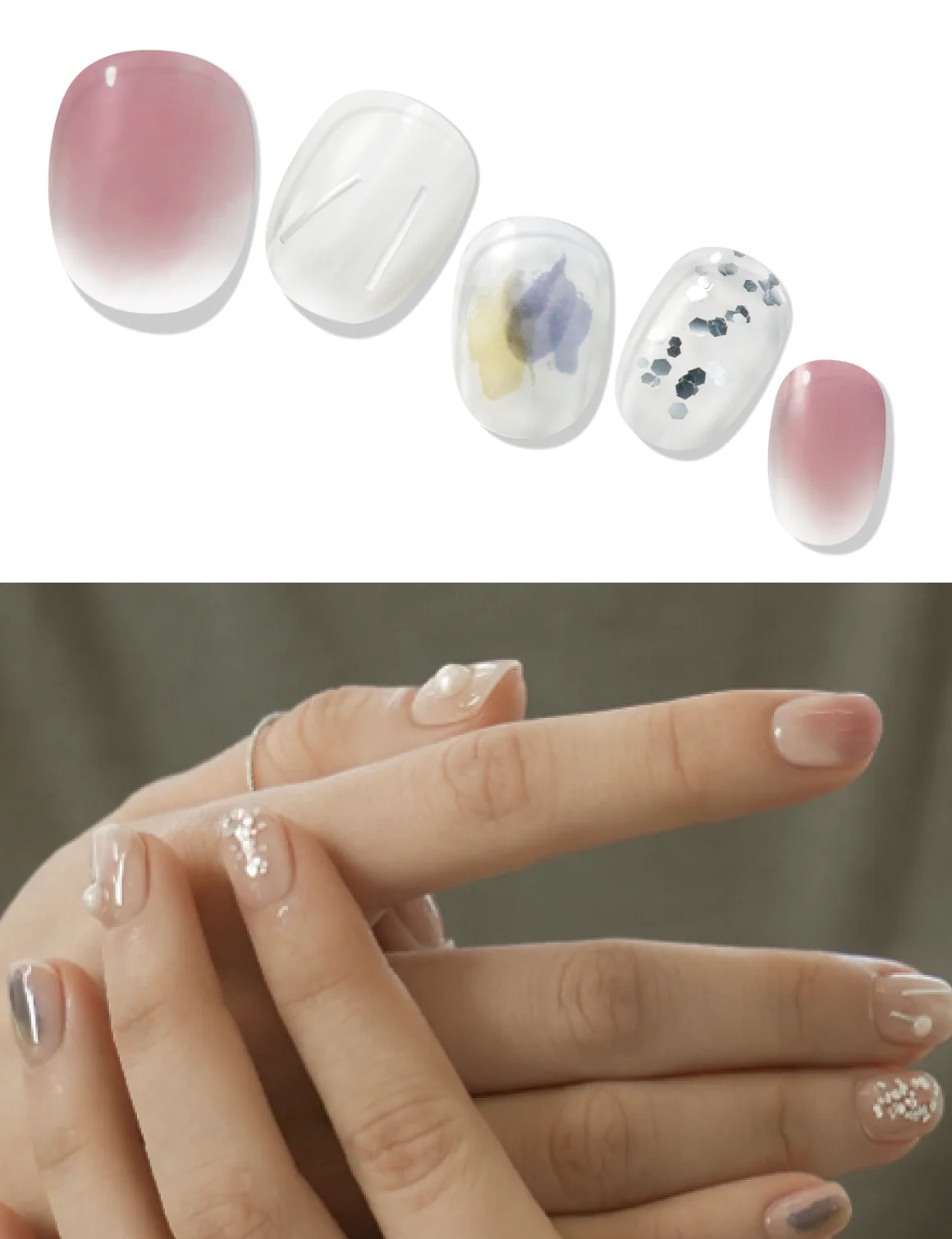 Gelato Factory - Solar Cured Gel Nail #ND*033 In The Mood * Jel Oje Bantı Takma Tırnak 26'lı EL için