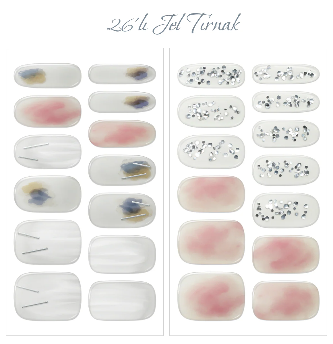 Gelato Factory - Solar Cured Gel Nail #ND*033 In The Mood * Jel Oje Bantı Takma Tırnak 26'lı EL için - Image 2