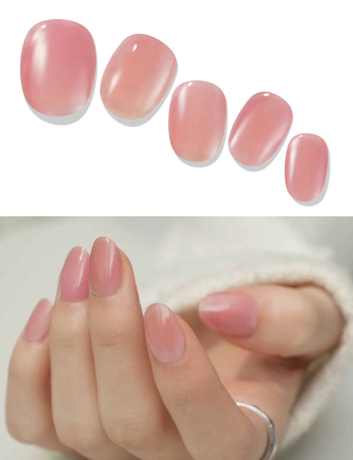 Gelato Factory - Solar Cured Gel Nail #ND*035 Vintage Rose * Jel Oje Bantı Takma Tırnak 26'lı EL için