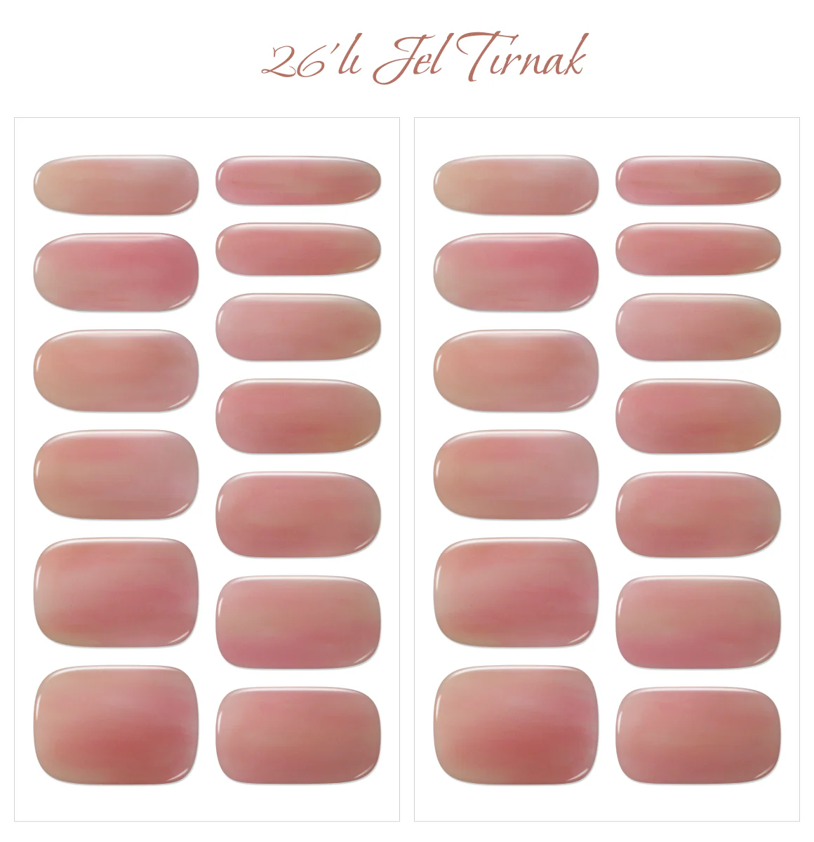 Gelato Factory - Solar Cured Gel Nail #ND*035 Vintage Rose * Jel Oje Bantı Takma Tırnak 26'lı EL için - Image 2