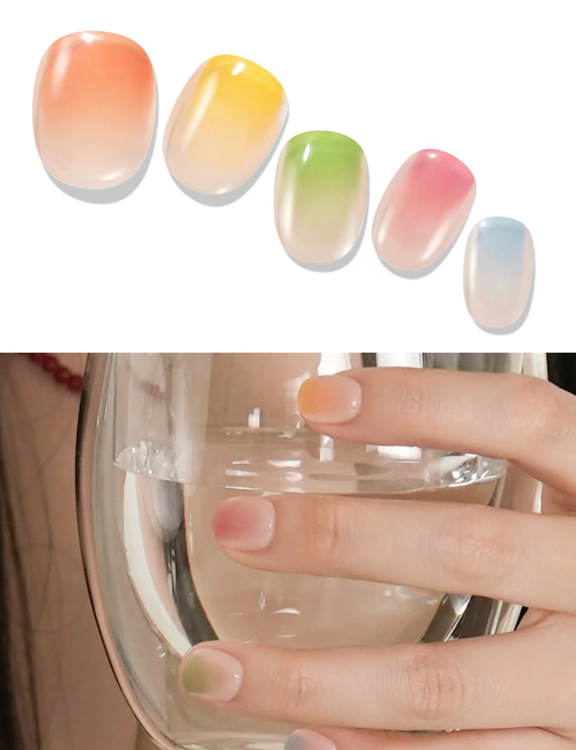 Gelato Factory - Solar Cured Gel Nail #ND*041 Coloring Book * Jel Oje Bantı Takma Tırnak 26'lı EL için
