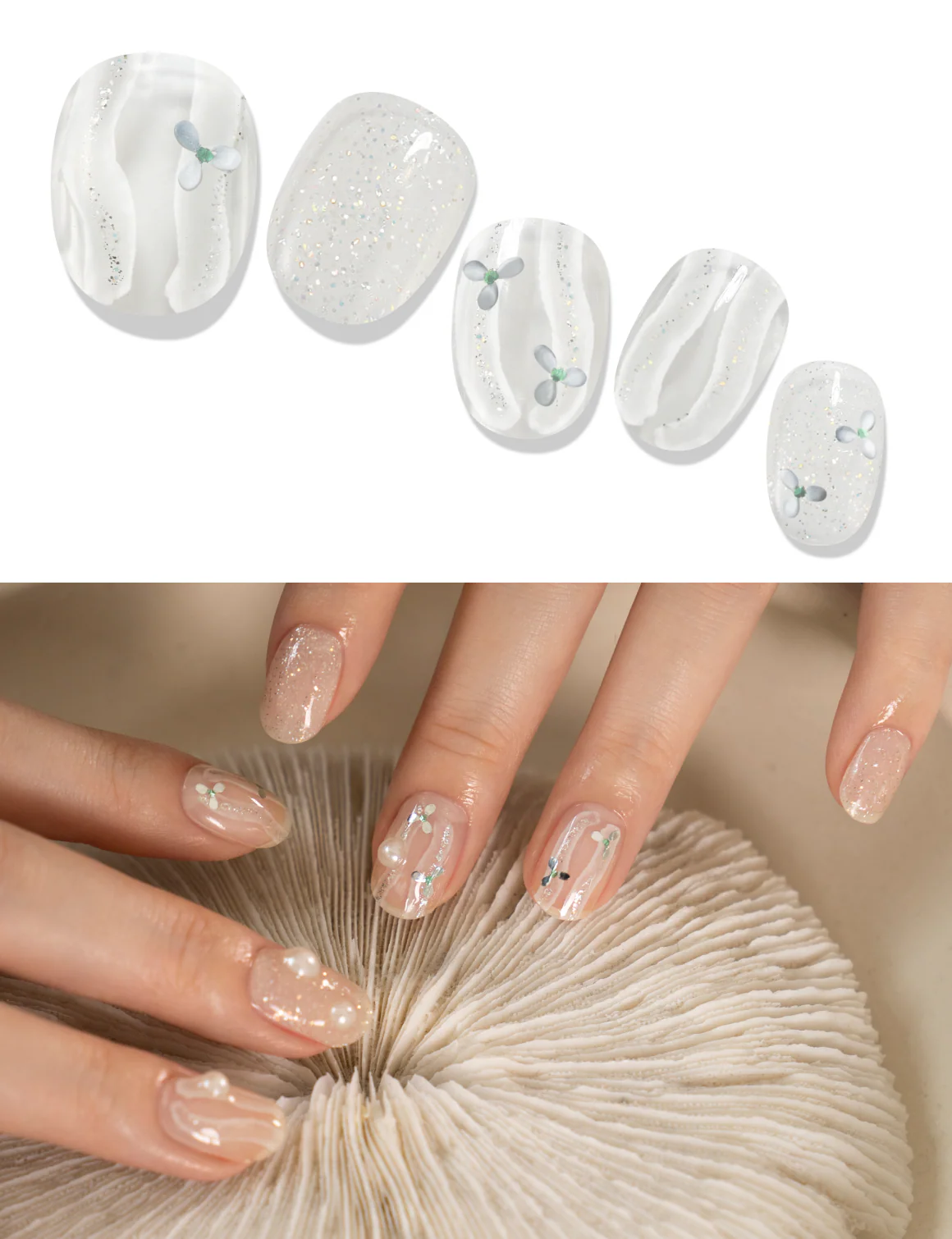 Gelato Factory - Solar Cured Gel Nail #ND*043 Cactus Flower * Jel Oje Bantı Takma Tırnak 26'lı EL için