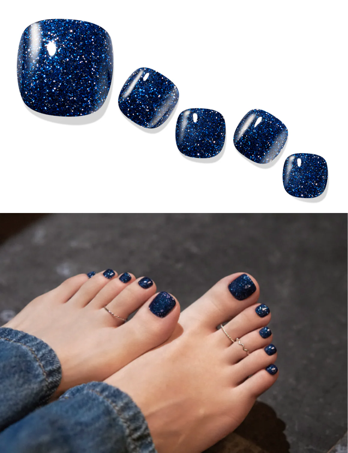 Gelato Factory - Solar Cured Gel Pedi #PB*003 Galaxy Mood * Jel Oje Bantı Takma Tırnak 30'lu AYAK için