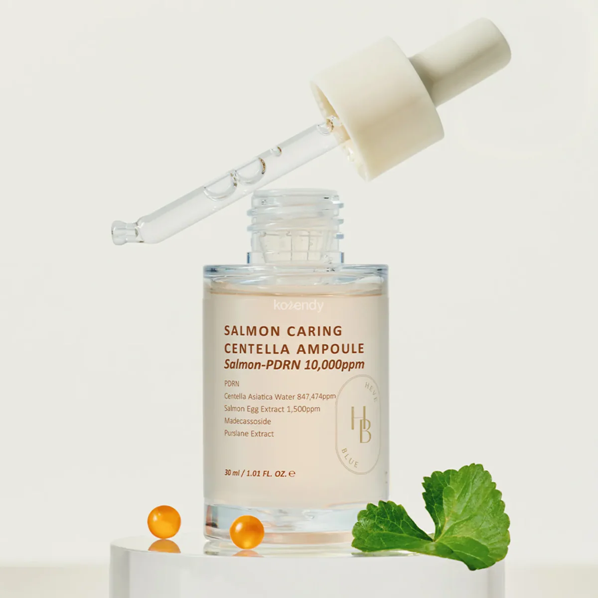 Heveblue - Salmon Caring Centella Ampoule (Kuruluk Kaynaklı Kızarıklık Önleyici ve Bariyer Koruyucu %85 Centella Suyu & PDRN İçeren Ampul) 30ml - Image 3