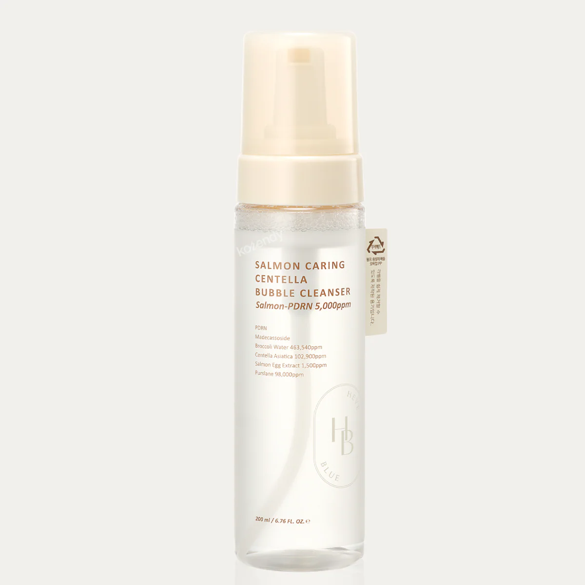 Heveblue - Salmon Caring Centella Bubble Cleanser (Gözenek Arındırıcı ve Nemlendirici %46 Brokoli Suyu & PDRN İçeren Köpük Temizleyici) 200ml