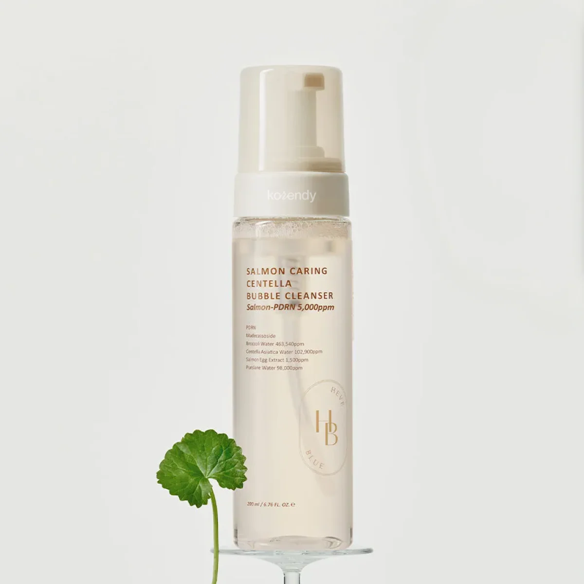 Heveblue - Salmon Caring Centella Bubble Cleanser (Gözenek Arındırıcı ve Nemlendirici %46 Brokoli Suyu & PDRN İçeren Köpük Temizleyici) 200ml - Image 3