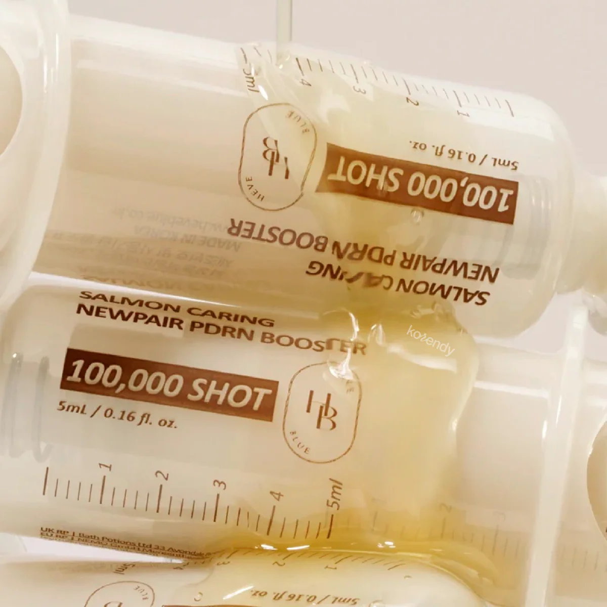 Heveblue - Salmon Caring Centella Newpair PDRN Booster 100,000 Shot Essence 5ml (Cilt Dokusunun Yenilenmesini Destekleyici %78 Centella & 100.000ppm PDRN İçeren Booster Shot) - Image 2