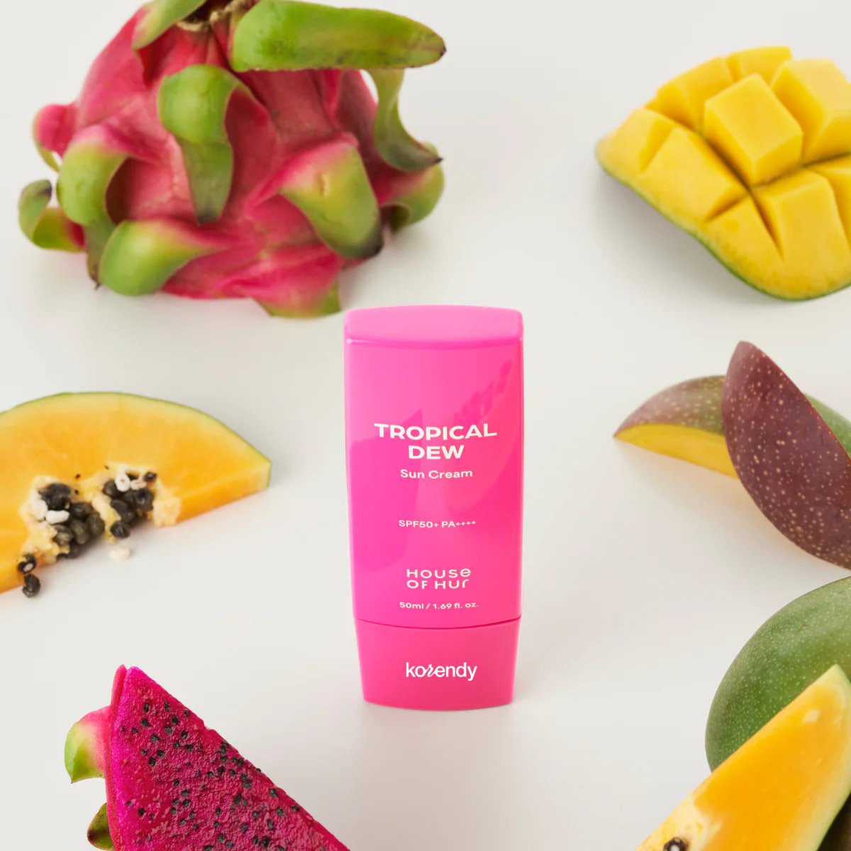 House of Hur - Tropical Dew Sun Cream (Tonlama Etkili ve Nemlendirici 7 Çeşit Tropikal Meyve Özlü Güneş Kremi) 50ml - Image 3