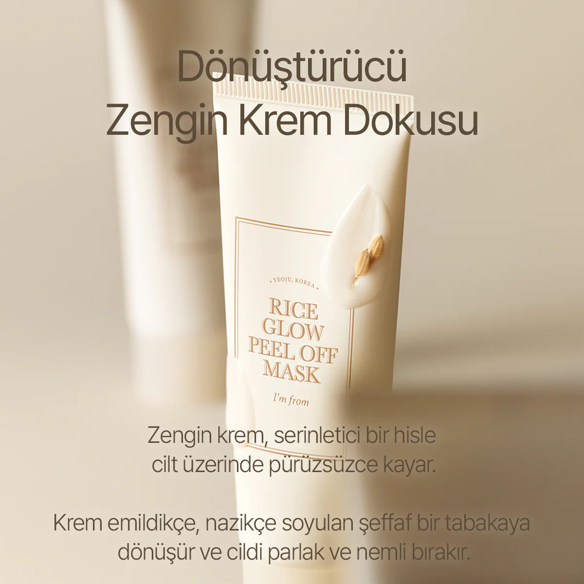 I'm From - Rice Glow Peel Off Mask (Parlatıcı Elastikiyet Artırıcı Pirinç Proteinli Soyulabilir Maske) 70g - Image 6