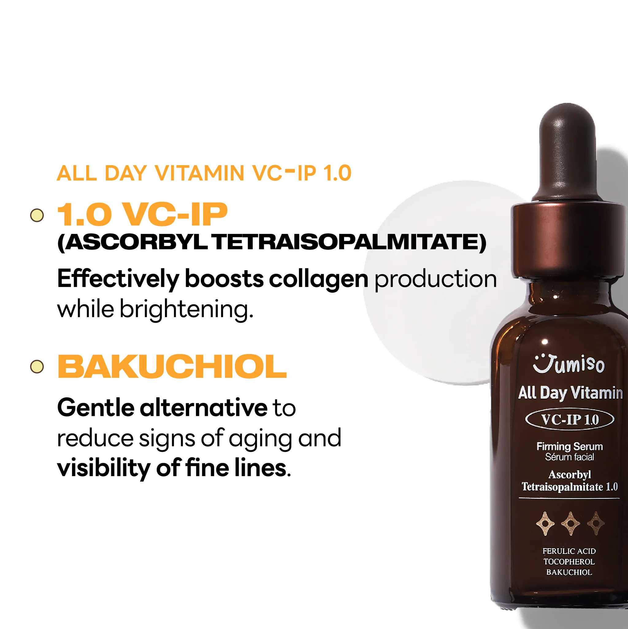 Jumiso - All Day Vitamin VC IP 1.0 Firming Serum (Yaşlanma Bakımı Vitamin Serumu) 30ml - Image 4