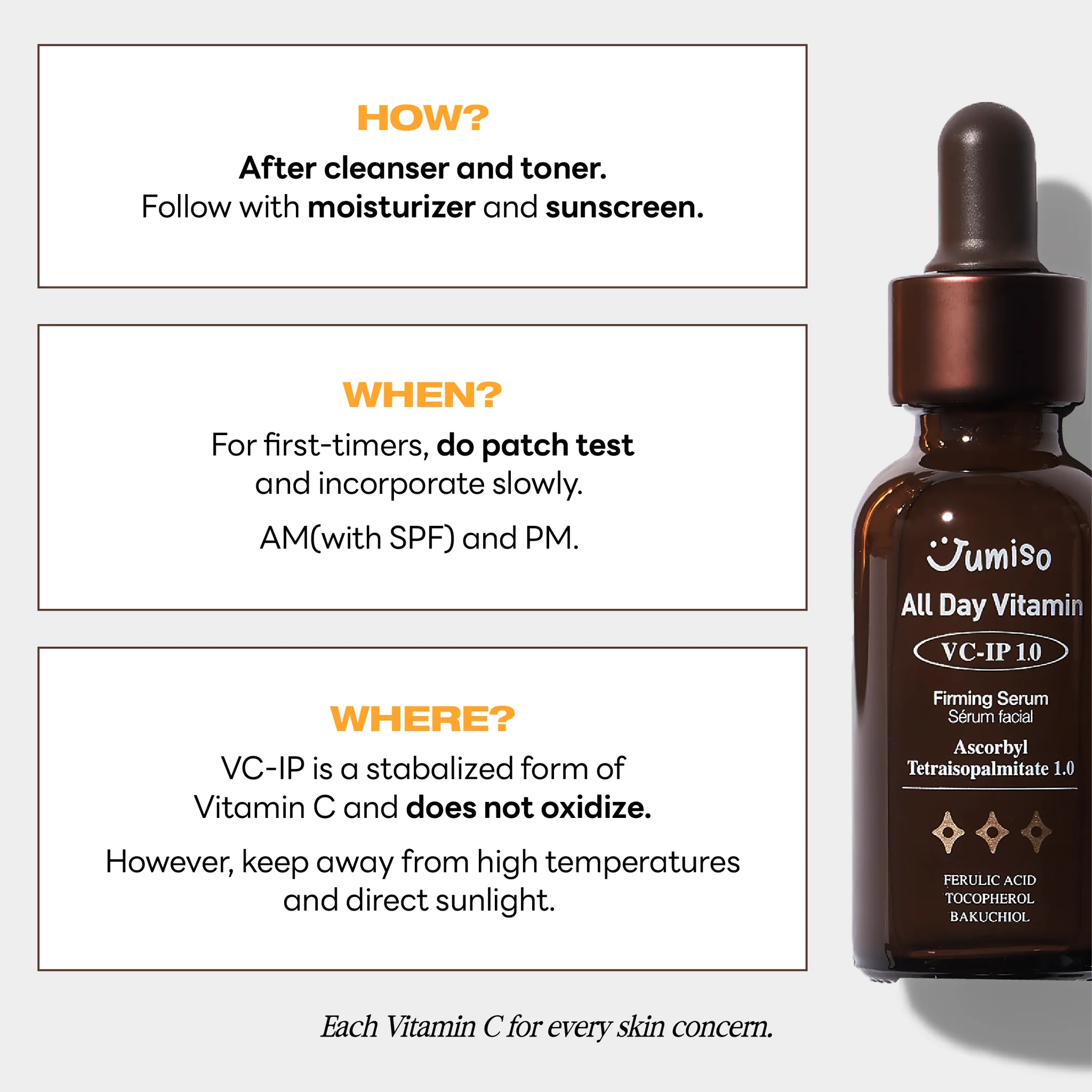 Jumiso - All Day Vitamin VC IP 1.0 Firming Serum (Yaşlanma Bakımı Vitamin Serumu) 30ml - Image 8