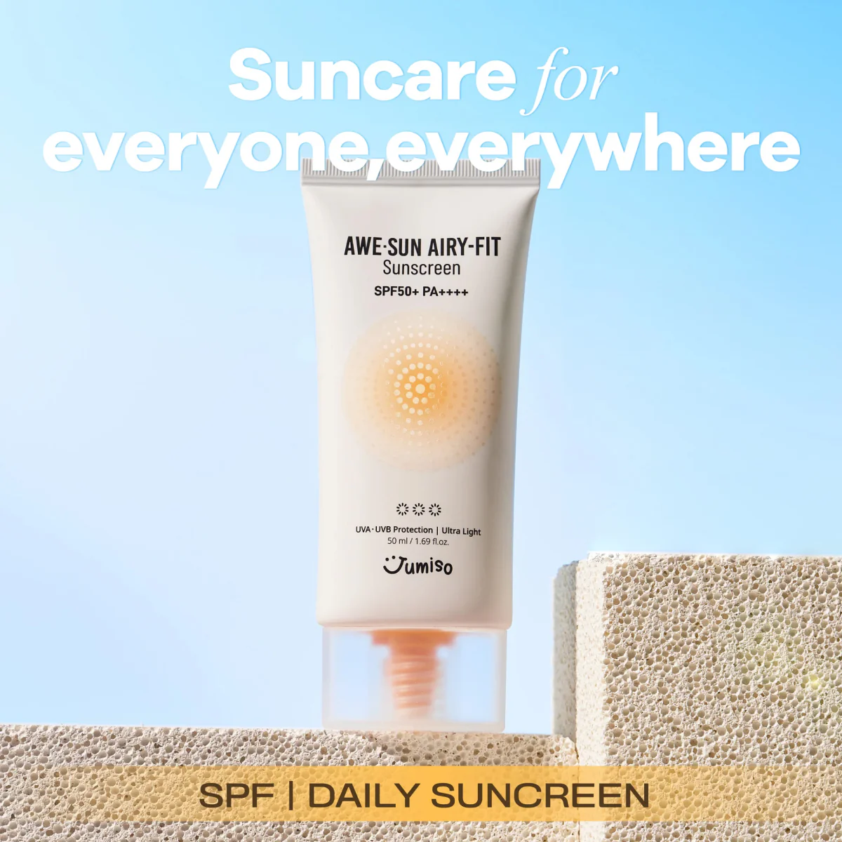 Jumiso - AWE⋅SUN AIRY-FIT Sunscreen SPF50+ PA++++ (Bambu ve Niasinamidli ULTRA hafif Leke Karşıtı Güneş Kremi) 50ml - Image 3