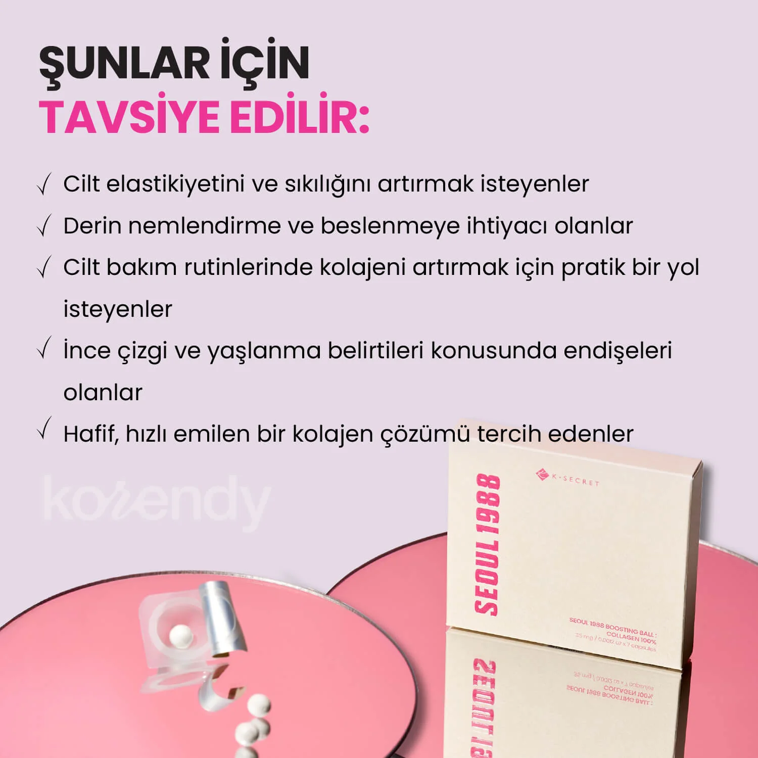 K-Secret - SEOUL 1988 Boosting Ball: Collagen 100% (Serumla Aktive Olan Dondurularak Kurutulmuş %100 Hidrolize Kollajen Kapsül) 35mg - Image 3