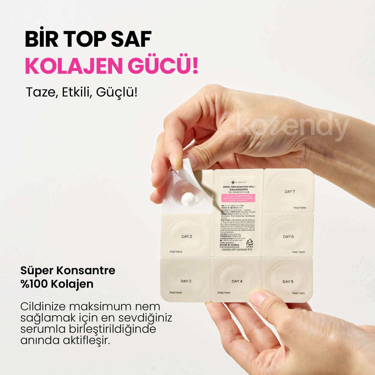 K-Secret - SEOUL 1988 Boosting Ball: Collagen 100% (Serumla Aktive Olan Dondurularak Kurutulmuş %100 Hidrolize Kollajen Kapsül) 35mg - Image 5