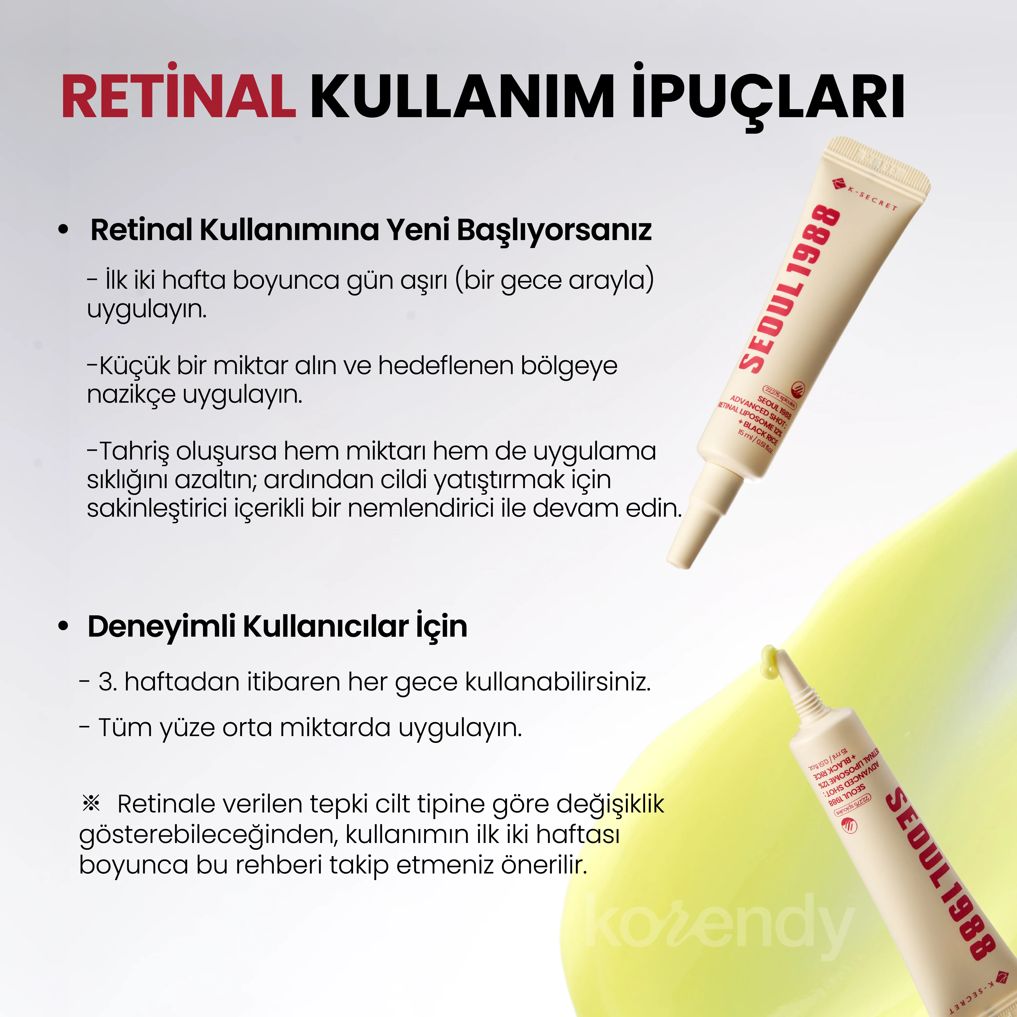 K-Secret - Seoul 1988 Advanced Shot: Retinal Liposome 12% + Black Rice (Kırışıklık Önleyici 12% Lipozomal Retinal ve Siyah Pirinçli Mikro Spiküllü Bakım Kremi) 15ml - Image 7