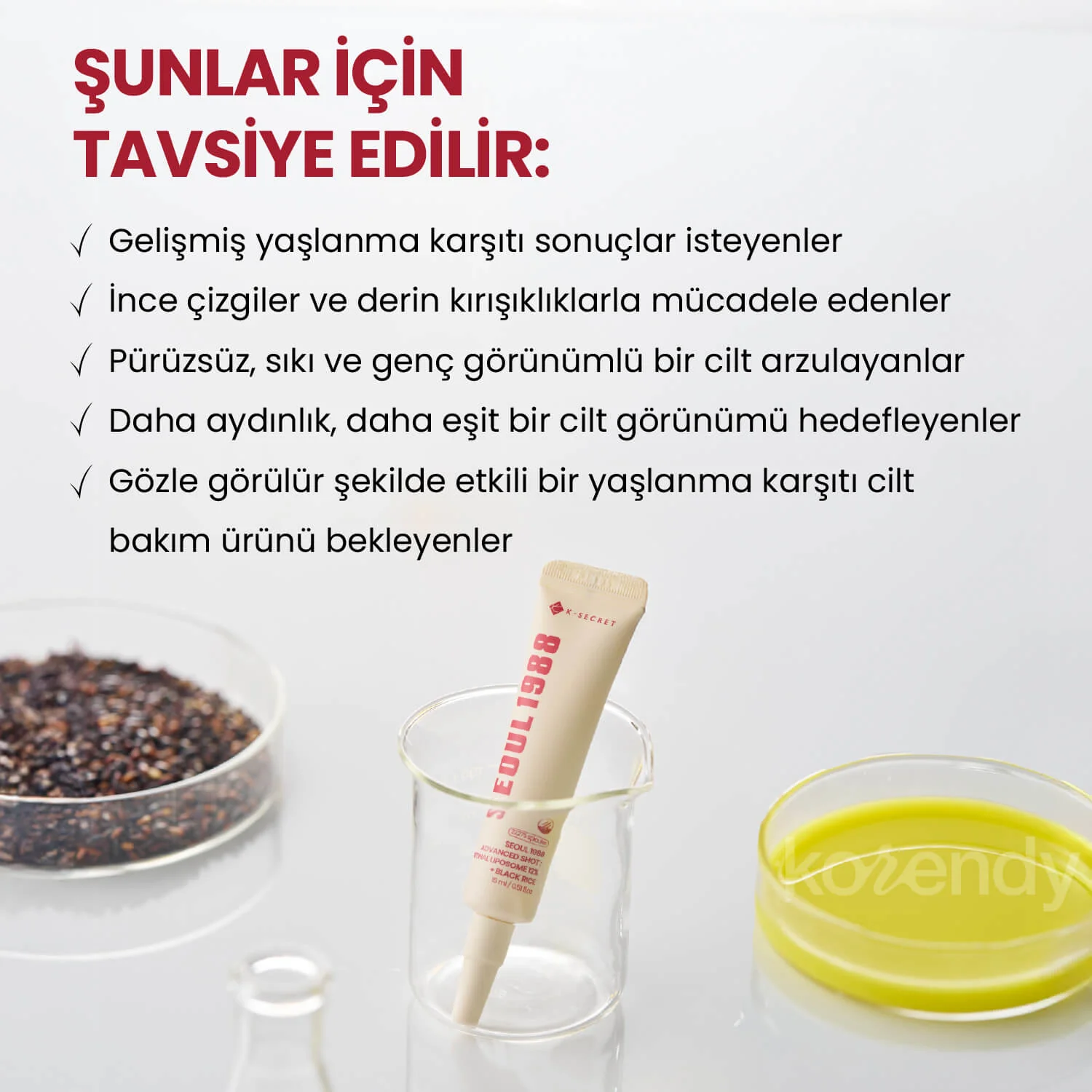 K-Secret - Seoul 1988 Advanced Shot: Retinal Liposome 12% + Black Rice (Kırışıklık Önleyici 12% Lipozomal Retinal ve Siyah Pirinçli Mikro Spiküllü Bakım Kremi) 15ml - Image 8